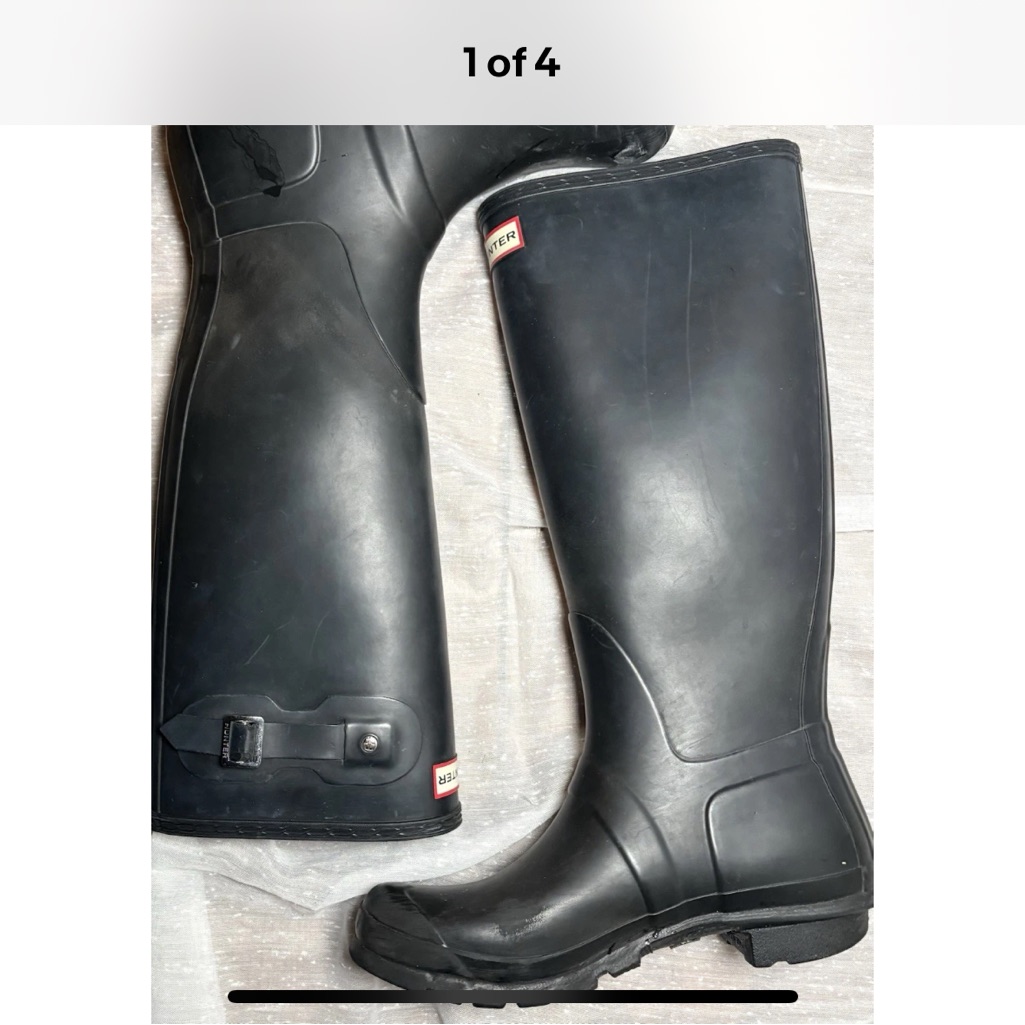 Hunter Women’s Classic Knee-High Wellington Boots-Blacksize 10m